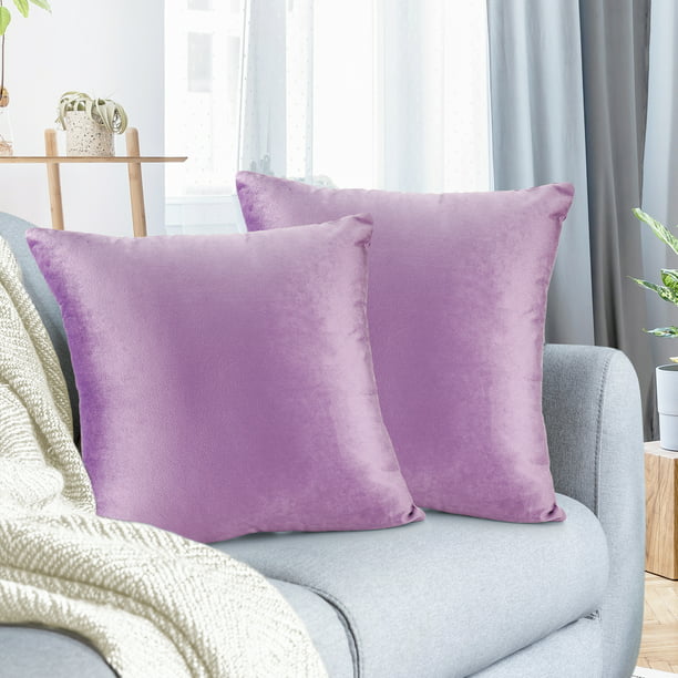 24x 24 Purple Pillow Cover Cotton Sofa Throw Pillow Case
